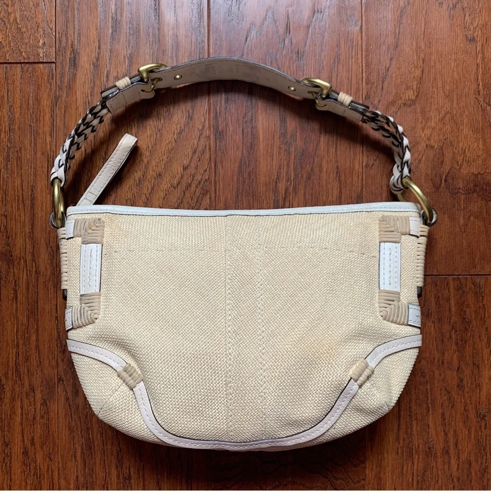 Vintage Coach Angora Raffia Leather Shoulder Bag - 2005 - Picture 11 of 11